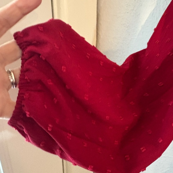 Women's Red Ruffle Top. #2 - Picture 5 of 7
